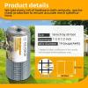 image48in x 100ft Hardware Cloth 12 inch Chicken Wire Fencing 19Ga HotDipped Galvanized After Welding Garden Plant Supports Welded Metal Chicken Wire Poultry Animal Netting Cage Screen12inch 16in x 50ft