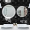 imageArt3d 10Sheet HeavyDuty Peel and Stick Backsplash SelfAdhesive Vinyl Wall Tiles for Kitchen Countertop Bathroom Light BlueBlack