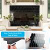 imageArt3d 10Sheet HeavyDuty Peel and Stick Backsplash SelfAdhesive Vinyl Wall Tiles for Kitchen Countertop Bathroom Light BlueBlack