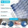 imageArt3d 10Sheet HeavyDuty Peel and Stick Backsplash SelfAdhesive Vinyl Wall Tiles for Kitchen Countertop Bathroom Light BlueDark Blue