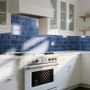imageArt3d 10Sheet HeavyDuty Peel and Stick Backsplash SelfAdhesive Vinyl Wall Tiles for Kitchen Countertop Bathroom Light BlueDark Blue