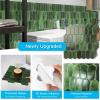 imageArt3d 10Sheet HeavyDuty Peel and Stick Backsplash SelfAdhesive Vinyl Wall Tiles for Kitchen Countertop Bathroom Light BlueGreen