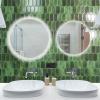 imageArt3d 10Sheet HeavyDuty Peel and Stick Backsplash SelfAdhesive Vinyl Wall Tiles for Kitchen Countertop Bathroom Light BlueGreen