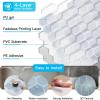 imageArt3d 10Sheet HeavyDuty Peel and Stick Backsplash SelfAdhesive Vinyl Wall Tiles for Kitchen Countertop Bathroom Light BlueLight Blue