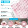 imageArt3d 10Sheet HeavyDuty Peel and Stick Backsplash SelfAdhesive Vinyl Wall Tiles for Kitchen Countertop Bathroom Light BluePink