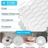 imageArt3d 10Sheet HeavyDuty Peel and Stick Backsplash SelfAdhesive Vinyl Wall Tiles for Kitchen Countertop Bathroom Light BlueWhite