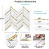 imageArt3d 10Sheet Herringbone Peel and Stick Backsplash Self Adhesive Marble Tiles Stick on Wall Tiles for Kitchen BathroomWhite Mixed Gold MetalWhite Mixed Gold Metal