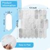 imageArt3d 12 x 12 Inch HeavyDuty Peel and Stick Backsplash SelfAdhesive Wall Tiles for Kitchen Bathroom Decor 10Pack PinkGray Marble