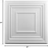 imageArt3d 12Pack Drop Relief Ceiling Tiles for Home Office ampamp Commercial Space 24 x 24in PVC Waterproof 3D Wall Panels Cover 48 Sq Ft WhiteMatt White
