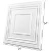 imageArt3d 12Pack Drop Relief Ceiling Tiles for Home Office ampamp Commercial Space 24 x 24in PVC Waterproof 3D Wall Panels Cover 48 Sq Ft WhiteMatt White
