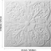 imageArt3d 12Pack Drop Relief Ceiling Tiles for Home Office ampamp Commercial Space 24 x 24in PVC Waterproof 3D Wall Panels Cover 48 Sq Ft WhiteOffWhite