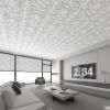 imageArt3d 12Pack Drop Relief Ceiling Tiles for Home Office ampamp Commercial Space 24 x 24in PVC Waterproof 3D Wall Panels Cover 48 Sq Ft WhiteOffWhite
