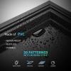 imageArt3d 12Pack Drop Relief Ceiling Tiles for Home Office ampamp Commercial Space 24 x 24in PVC Waterproof 3D Wall Panels Cover 48 Sq Ft WhiteSquare Black