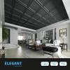 imageArt3d 12Pack Drop Relief Ceiling Tiles for Home Office ampamp Commercial Space 24 x 24in PVC Waterproof 3D Wall Panels Cover 48 Sq Ft WhiteSquare Black