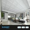 imageArt3d 12Pack Drop Relief Ceiling Tiles for Home Office ampamp Commercial Space 24 x 24in PVC Waterproof 3D Wall Panels Cover 48 Sq Ft WhiteSquare White
