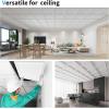 imageArt3d 12Pack Drop Relief Ceiling Tiles for Home Office ampamp Commercial Space 24 x 24in PVC Waterproof 3D Wall Panels Cover 48 Sq Ft WhiteSquare White