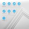 imageArt3d 12Pack Drop Relief Ceiling Tiles for Home Office ampamp Commercial Space 24 x 24in PVC Waterproof 3D Wall Panels Cover 48 Sq Ft WhiteSquare White
