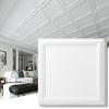 imageArt3d 12Pack Drop Relief Ceiling Tiles for Home Office ampamp Commercial Space 24 x 24in PVC Waterproof 3D Wall Panels Cover 48 Sq Ft WhiteSquare White