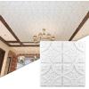 imageArt3d 12Pack Drop Relief Ceiling Tiles for Home Office ampamp Commercial Space 24 x 24in PVC Waterproof 3D Wall Panels Cover 48 Sq Ft WhiteWhite