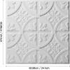 imageArt3d 12Pack Drop Relief Ceiling Tiles for Home Office ampamp Commercial Space 24 x 24in PVC Waterproof 3D Wall Panels Cover 48 Sq Ft WhiteWhite
