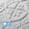 imageArt3d 12Pack Drop Relief Ceiling Tiles for Home Office ampamp Commercial Space 24 x 24in PVC Waterproof 3D Wall Panels Cover 48 Sq Ft WhiteWhite
