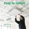 imageArt3d 24quotx24quot Smooth Drop Ceiling Tiles 48 SqFt 12Pack 2ft x 2ft PVC Tiles for Home and Office Waterproof and Reusable Plastic Ceiling WhiteWhite