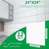 imageArt3d 24quotx24quot Smooth Drop Ceiling Tiles 48 SqFt 12Pack 2ft x 2ft PVC Tiles for Home and Office Waterproof and Reusable Plastic Ceiling WhiteWhite