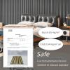 imageArt3d 2Pack 945quot x 24quot Acoustic Wood Panels for Wall Soundproof Wood Slat Panel for Wall and Ceiling 3D Fluted Sound Absorbing Paneling for Interior Wall Decor Living Room Bedroom  WalnutMatte Black