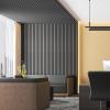 imageArt3d 2Pack 945quot x 24quot Acoustic Wood Panels for Wall Soundproof Wood Slat Panel for Wall and Ceiling 3D Fluted Sound Absorbing Paneling for Interior Wall Decor Living Room Bedroom  WalnutMatte Black
