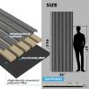imageArt3d 2Pack 945quot x 24quot Acoustic Wood Panels for Wall Soundproof Wood Slat Panel for Wall and Ceiling 3D Fluted Sound Absorbing Paneling for Interior Wall Decor Living Room Bedroom  WalnutSmoky Oak