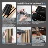 imageArt3d 2Pack 945quot x 24quot Acoustic Wood Panels for Wall Soundproof Wood Slat Panel for Wall and Ceiling 3D Fluted Sound Absorbing Paneling for Interior Wall Decor Living Room Bedroom  WalnutTeak