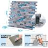 imageArt3d 6Pack White Mother of Pearl MOP Shell Tile for Shower Wall 12quot x 12quot Natural White HerringboneBlue Marble