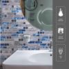 imageArt3d 6Pack White Mother of Pearl MOP Shell Tile for Shower Wall 12quot x 12quot Natural White HerringboneBlue Marble