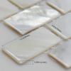 imageArt3d 6Pack White Mother of Pearl MOP Shell Tile for Shower Wall 12quot x 12quot Natural White HerringboneNatural White 6pcs