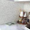 imageArt3d 6Pack White Mother of Pearl MOP Shell Tile for Shower Wall 12quot x 12quot Natural White HerringboneNatural White 6pcs