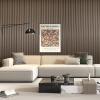 imageArt3d 8 Pack 104quot x 67quot Slat Wall Paneling Glossy Metal Finish WPC 3D Wall Panels 3D Panels for Interior Wall Decor Living Room Bedroom  Elegant ChampagneMetal FinishTextured BrownWavy