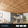 imageArt3d Drop Ceiling Tiles 24x24 in White 12Pack 48 Sqft Wainscoting Panels Glue Up 2x2Bronze