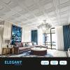 imageArt3d Drop Ceiling Tiles 24x24 in White 12Pack 48 Sqft Wainscoting Panels Glue Up 2x2White