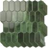 imageArt3d 10Sheet HeavyDuty Peel and Stick Backsplash SelfAdhesive Vinyl Wall Tiles for Kitchen Countertop Bathroom Light BlueGreen