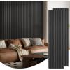 imageArt3d 2Pack 945quot x 24quot Acoustic Wood Panels for Wall Soundproof Wood Slat Panel for Wall and Ceiling 3D Fluted Sound Absorbing Paneling for Interior Wall Decor Living Room Bedroom  WalnutBlackwood