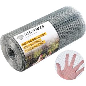 image48in x 100ft Hardware Cloth 12 inch Chicken Wire Fencing 19Ga HotDipped Galvanized After Welding Garden Plant Supports Welded Metal Chicken Wire Poultry Animal Netting Cage Screen12inch 8in x 25ft