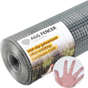 image48in x 100ft Hardware Cloth 12 inch Chicken Wire Fencing 19Ga HotDipped Galvanized After Welding Garden Plant Supports Welded Metal Chicken Wire Poultry Animal Netting Cage Screen12inch 36in x 50ft