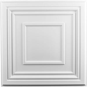 imageArt3d 12Pack Drop Relief Ceiling Tiles for Home Office ampamp Commercial Space 24 x 24in PVC Waterproof 3D Wall Panels Cover 48 Sq Ft WhiteMatt White