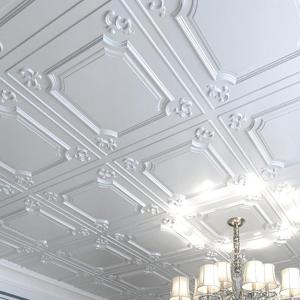 imageArt3d Drop Ceiling Tiles 24x24 in White 12Pack 48 Sqft Wainscoting Panels Glue Up 2x2White