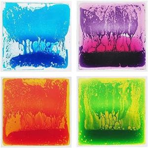 imageArt3d Liquid Sensory Floor Decorative Tiles158quotx158quot Square Colorful 4 TilesColorful