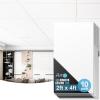 imageArt3d 10Pack Stucco Texture Drop Ceiling Tiles 2x4 FT  FireRated Waterproof Reusable  Premium PVC 24x48 Inch Ceiling Panels for Living Room Kitchen Bathroom Basement Office WhiteWhite