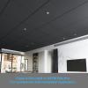 imageArt3d 10Pack Stucco Texture Drop Ceiling Tiles 2x4 FT  FireRated Waterproof Reusable  Premium PVC 24x48 Inch Ceiling Panels for Living Room Kitchen Bathroom Basement Office WhiteBlack1