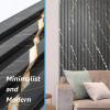 imageArt3d 8Pack 96 x 6in WPC Acoustic Slat Wall Panel for Modern Interior Decor TV Background Living Room Matte WhiteGranite