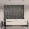 imageArt3d 8Pack 96 x 6in WPC Acoustic Slat Wall Panel for Modern Interior Decor TV Background Living Room Matte WhiteGranite