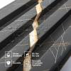 imageArt3d 8Pack 96 x 6in WPC Acoustic Slat Wall Panel for Modern Interior Decor TV Background Living Room Matte WhiteGranite